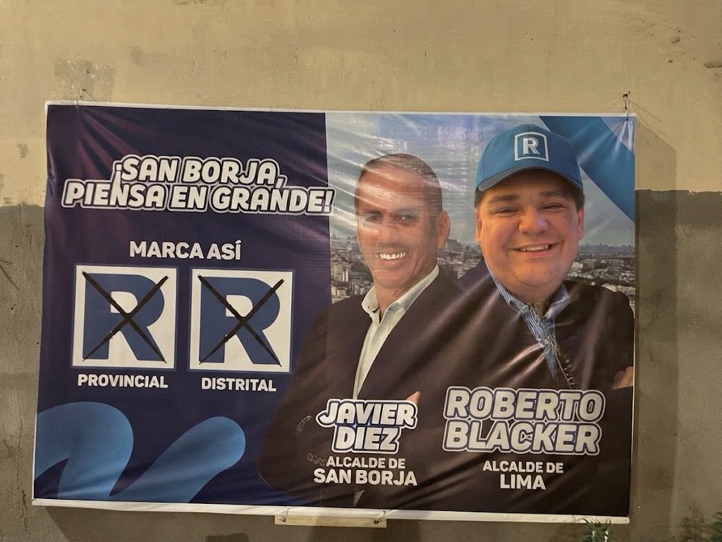 Municipal campaign poster in San Borja, used as a test cover